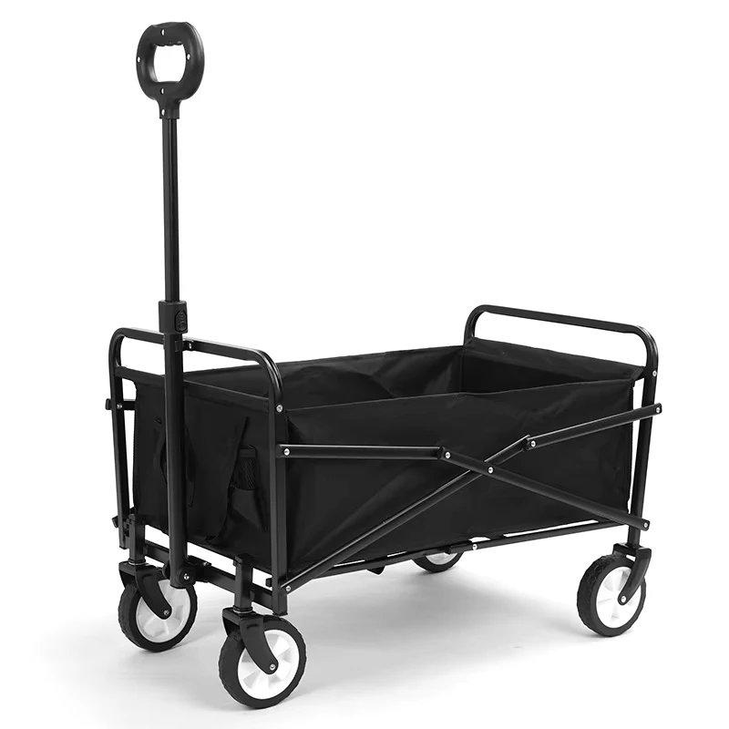 Outdoor Trailer Folding Aluminum Fishing Beach Hand Trolley Cart Beach Cart 4×4 Wagon Cart
