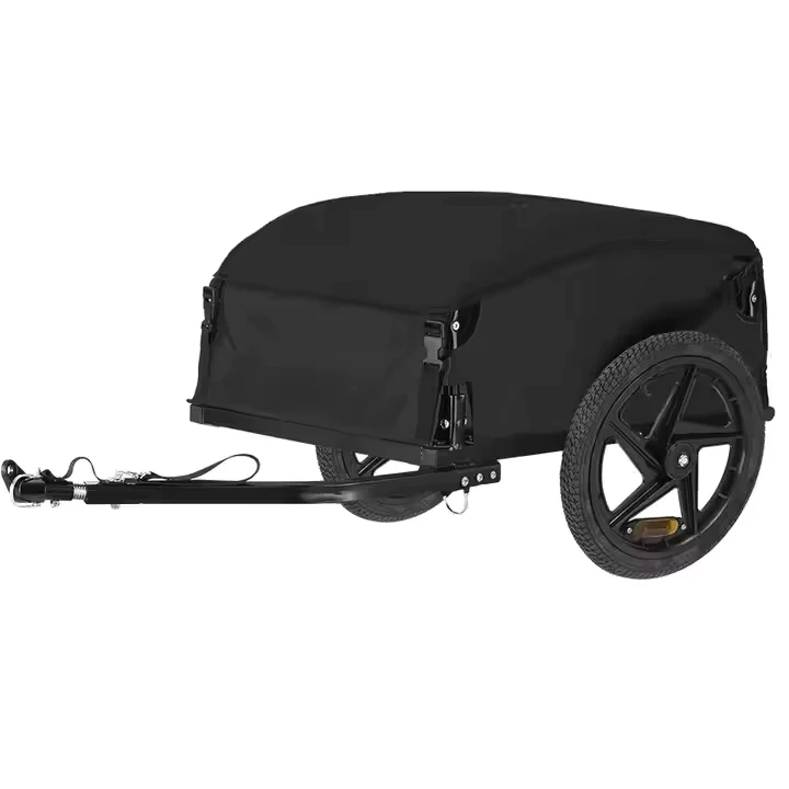 Outdoor Trailer Trolley Pet Car Foldable Pet Dog Bicycle Trailer Push Trolley Foldable Bike Trailer