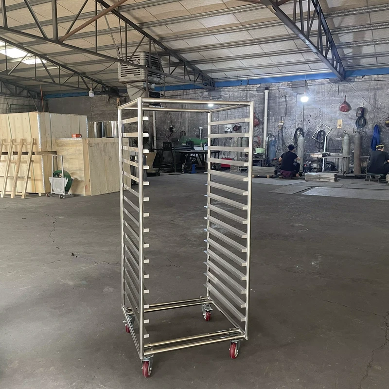 Oven Cart Custom Made Stainless Steel 201 304 Metal Baking Tray Rack Trolley for Oven