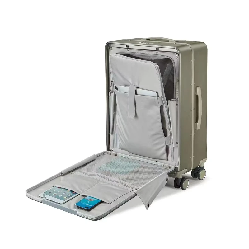 PC Luggage Suitcase Piece Set Carry on PC Spinner Trolley with Pocket Compartment Weekend Bag 20 Inch