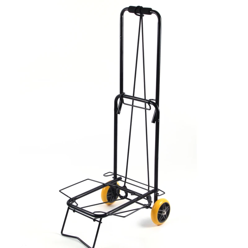 POOYO H3ZP PU Shopping Trolly Cart Foldable Trolley Luggage Cart High Quality Small Shopping Cart