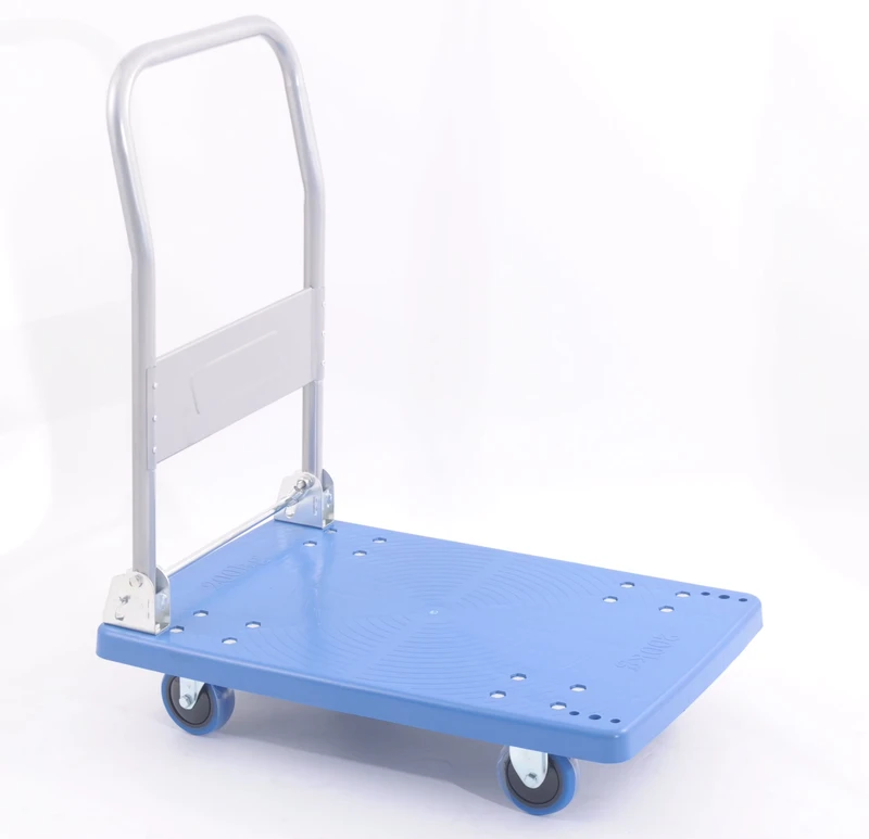 PP Foldable Hand Truck Cart 300kg Solid Rubber Storage Tools Industrial Warehouse Cargo Trolley