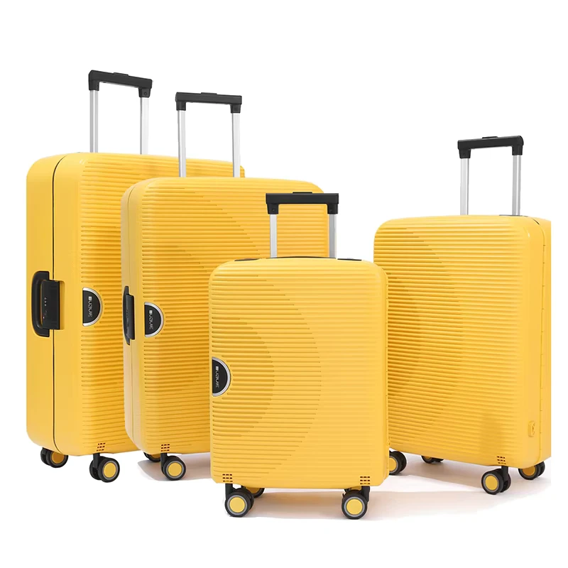 PP Polyester Waterproof Eco-Friendly Carry-On Suitcase with TSA Lock and 360-Degree Wheels for Airport Travel