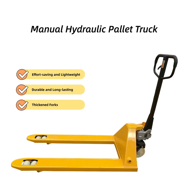 Pallet High Lift Hydraulic Hand Truck Manual Forklift with PU Rubber NYLON Wheels for Indoor Outdoor Warehouse Use