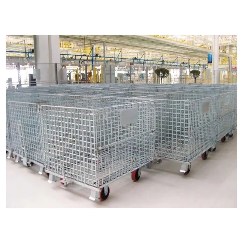 Peterack Hot Seller High Storage Capacity Metal Storage Cage Rolling Wire Mesh Pallet Containers
