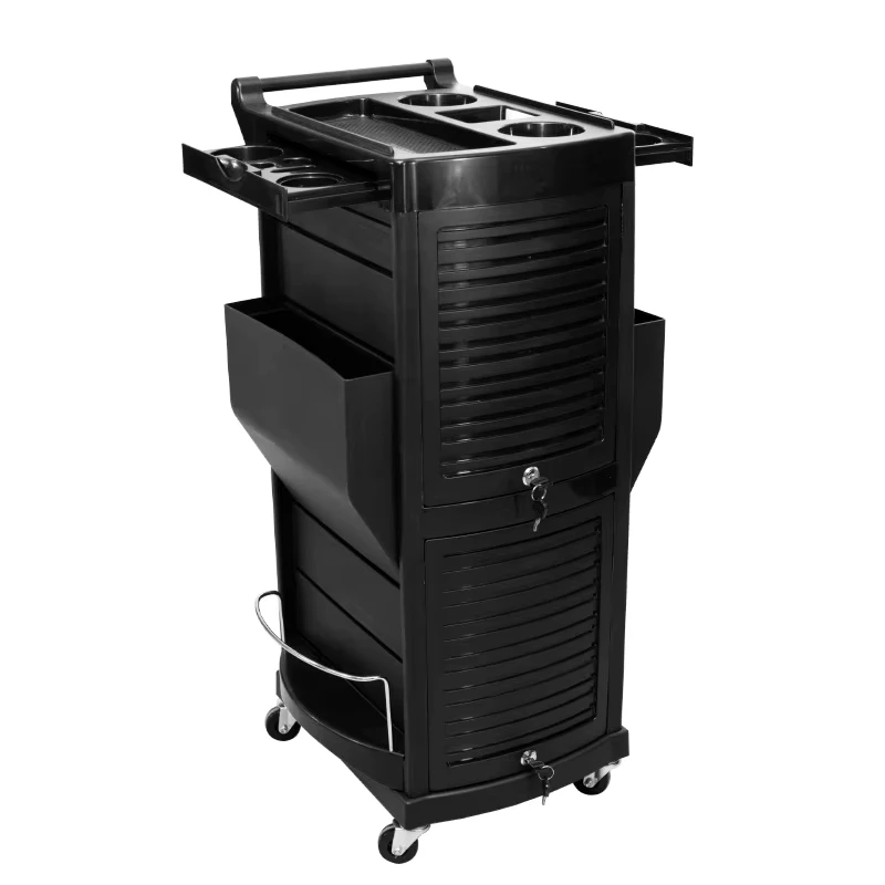 Plastic Barber Shop Cart Hair Salon Multi-Purpose Portable Salon Trolley Modern Minimalism Commercial Use
