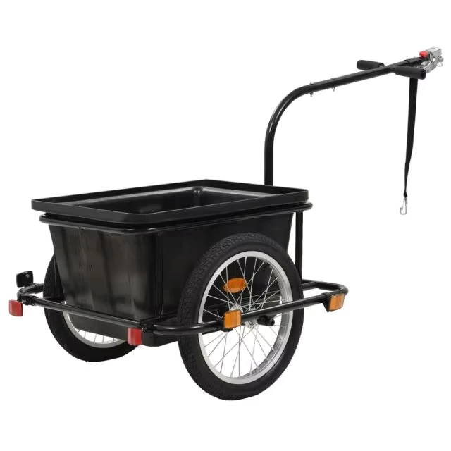 Plastic Bike Cargo Utility for Camping Bicycle Trailer Steel Large Cart Dog Children
