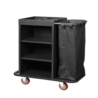 Plastic Flat Mopping Bucket Cart Mini Folding Housekeeping Janitor Cleaning Trolley Cleaning Equipment for Hotel