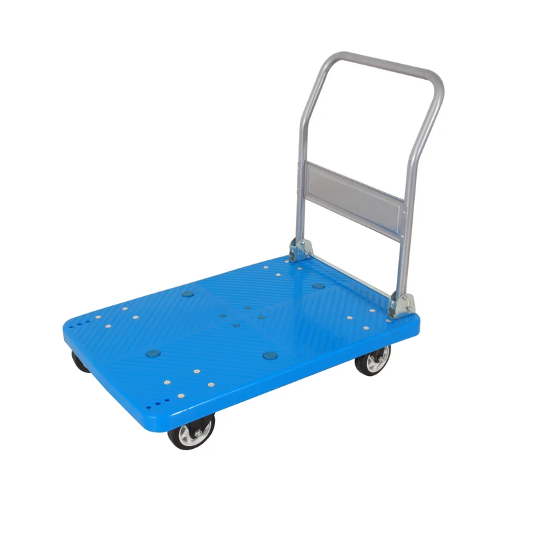 Plastic Hand Cart Platform Transport Trolley for Goods