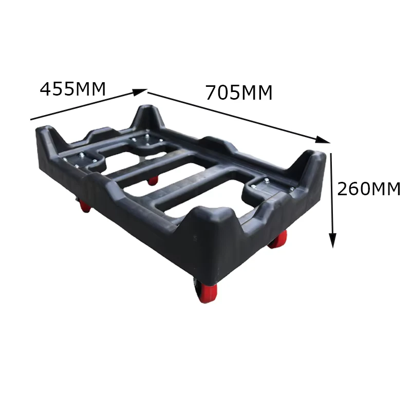 Plastic Hand Truck Cart Heavy Duty Material Handling Moving Platform Trolley