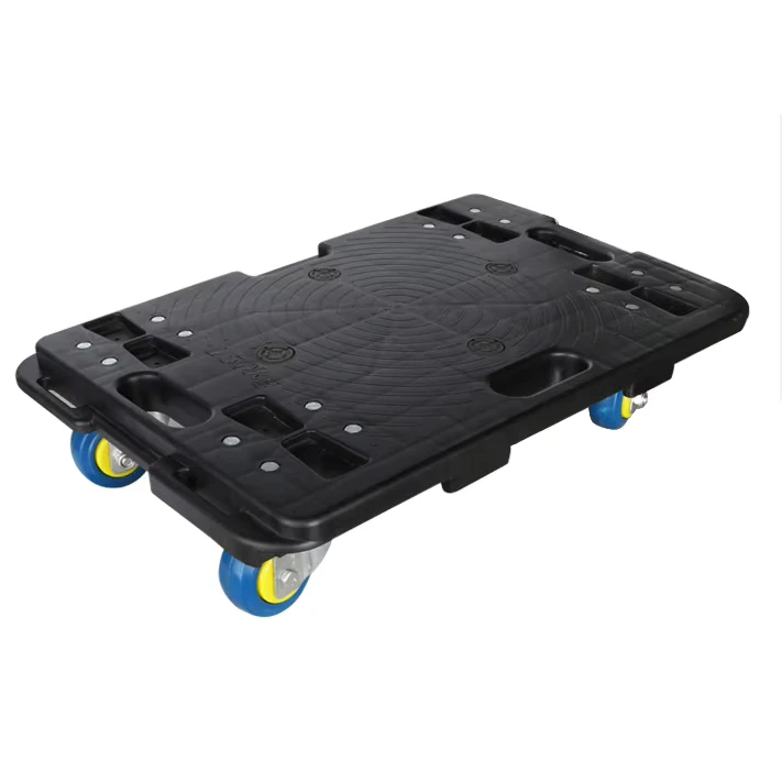 Plastic Heavy Duty Four Wheel Foldable Platform Turtle Cart Pallet Car 150kg Load Capacity