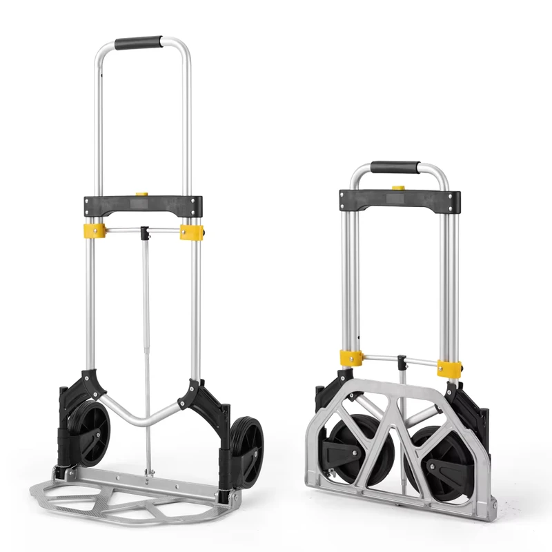 Plastic Heavy Duty Platform 120 Kg/300 Kg Load Fold Hand Trolley Hand Truck Carts and Hand Transport Trolley