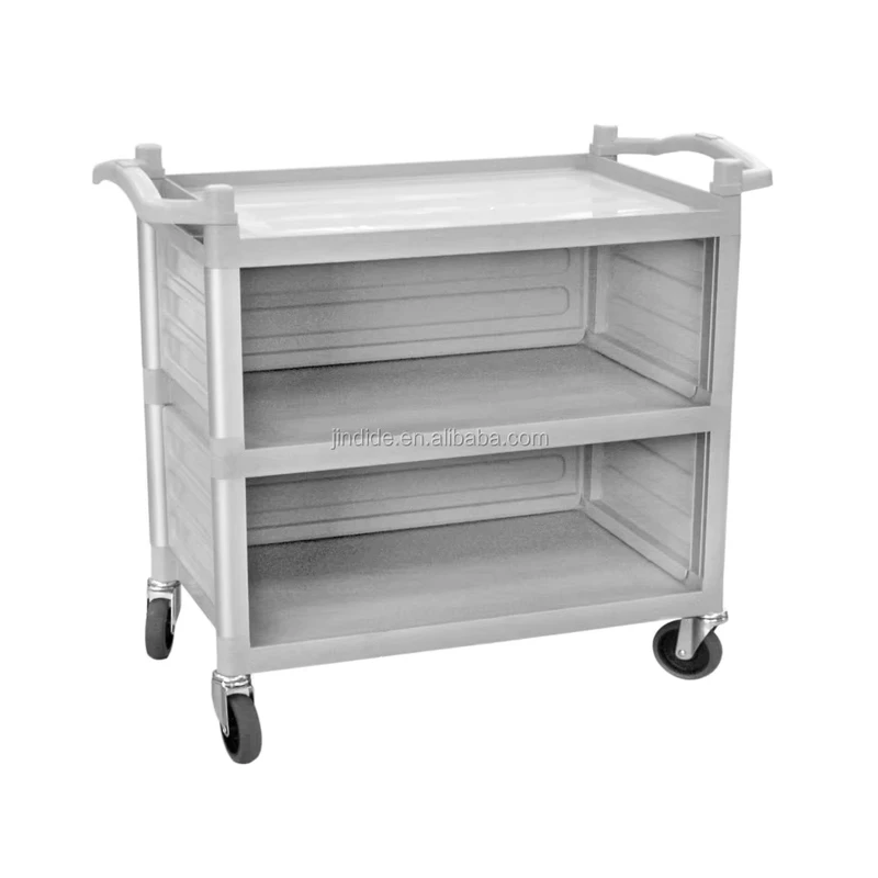 Plastic Hotel Tea Service Serving Trolley Wine Food Dish Small Kitchen Cart With Wheel