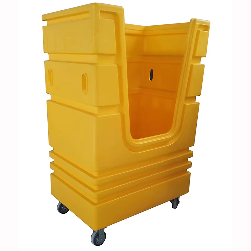 Plastic Laundry Cage Trolley V Type Plastic Cage Trolley Bulk Cage Trolley