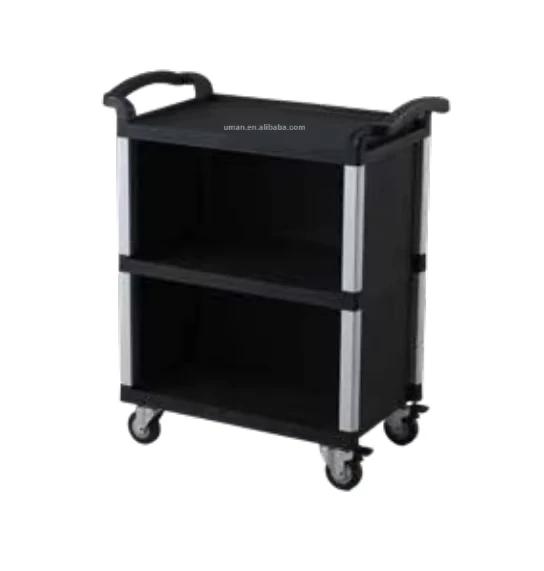 Plastic Material Housekeeping Trolley With Aluminum Frame