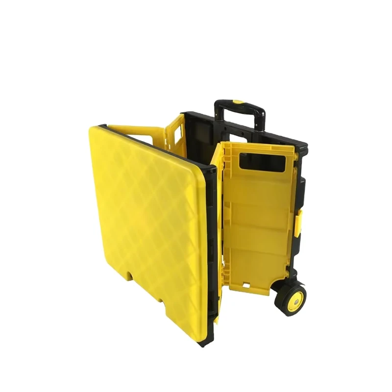 Plastic PP Hand Truck Folding Trolley for Carrying Boxes