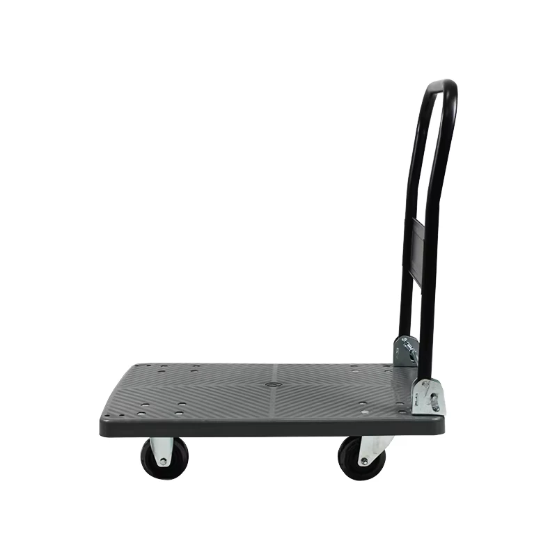 Plastic Platform Wheelbarrow Dolly Trailer Folding Shopping Cart Wagon Handcart Hand Truck Cart Trolley Handle OEM