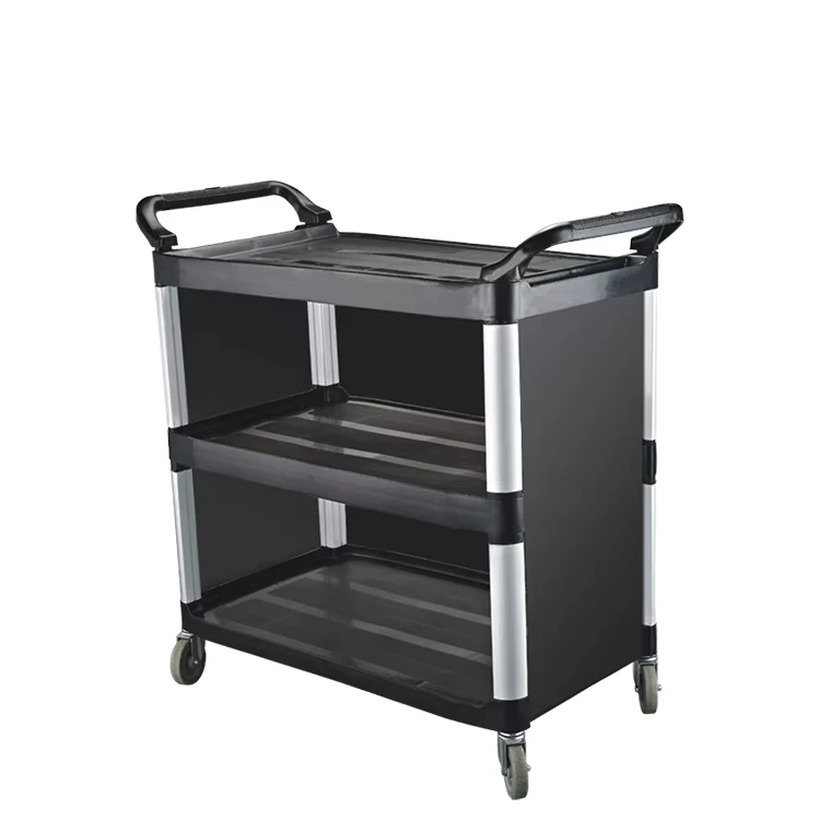 Plastic Service Cart Hand Trolley for Hotel Banquet Equipment