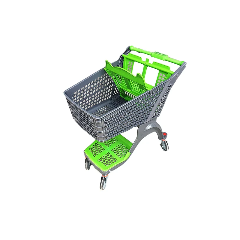 Plastic Shopping Cart Supermarket Shopping Cart Pure Plastic Trolley