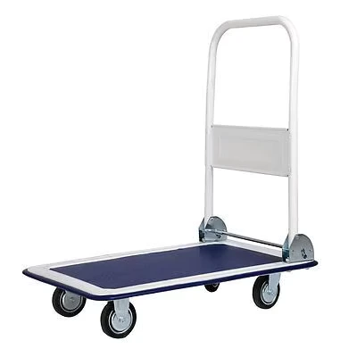 Plastic Trolley Cart Platform and Silent Four Wheel Easy Folding