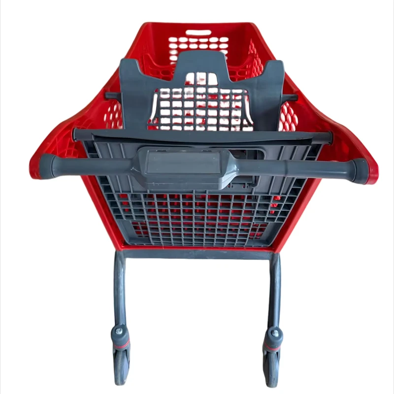 Plastic Trolley Supermarket Customized Large Capacity Shopping Cart