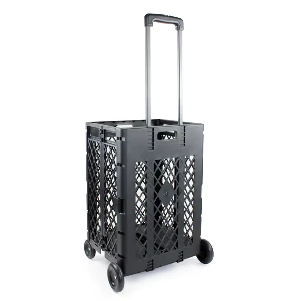 Plastic Utility Folding Shopping Trolley Cart Portable Steel Grocery Trolley Foldable Shopping Cart High Quality Multi scenario