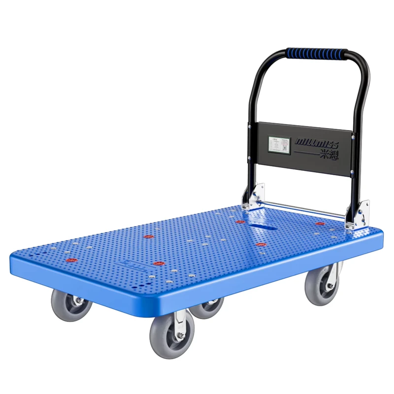 Platform Cart Hand Truck Shopping Trolley Heavy Duty 800kg Plastic Foldable OEM