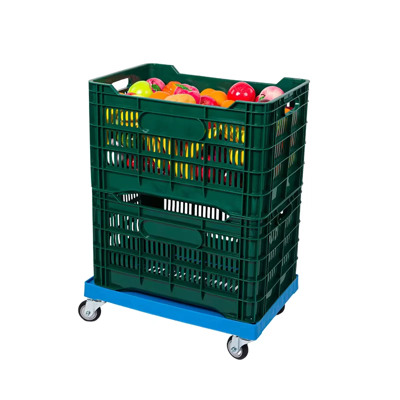 Platform Four Wheel Capacity Plastic Tools Trolley with Trolley Handle for Hand Carts and Trolleys