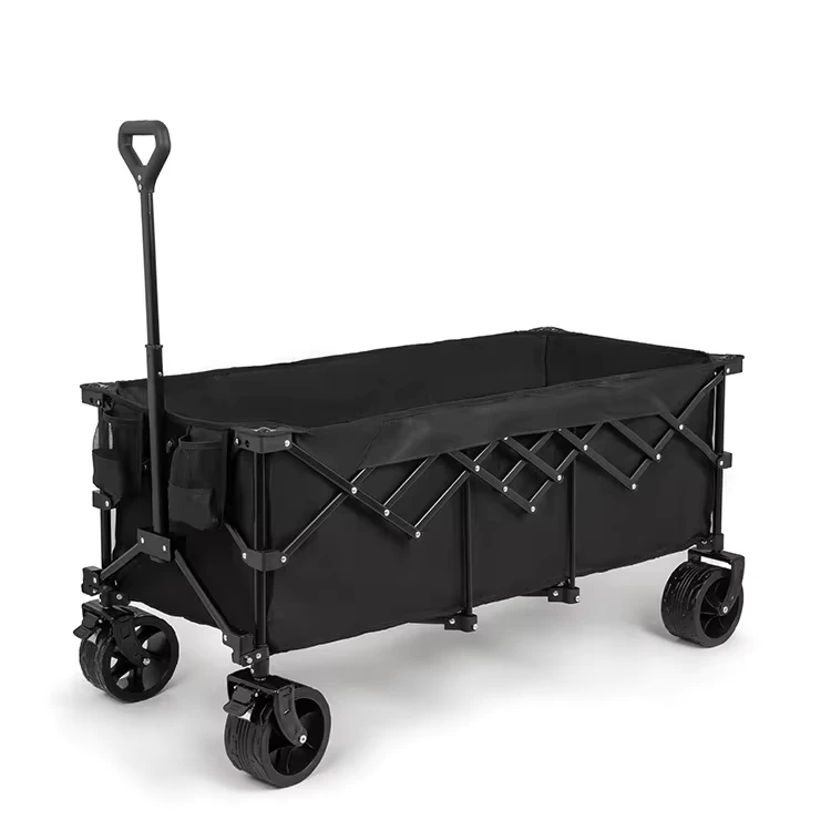 PoeticExist Electric Outdoor Utility Cart Roll Container Stainless Steel Heavy Duty Four-Wheel Portable Collapsible Folding