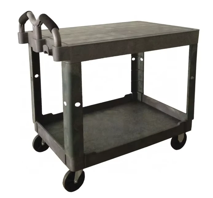 Popular Industrial New Design Plastic Utility Cart Tool Storage Four Wheel Platform 500 lb Load Capacity BL BL 110 1 Year