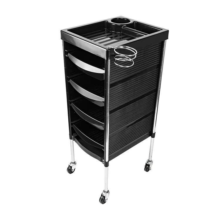 Popular Plastic Salon Trolley Hair Salon Cabinet With Wheels on Promotion QZ 08S