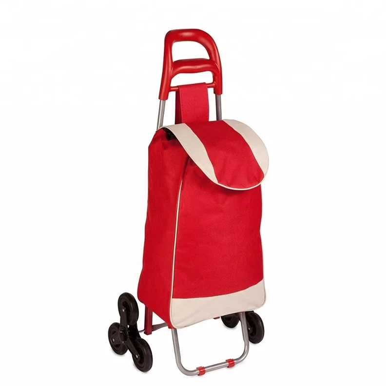 Popular Reusable Grocery Trolley Bag Collapsible Household Foldable Shopping Cart Bag with Wheels