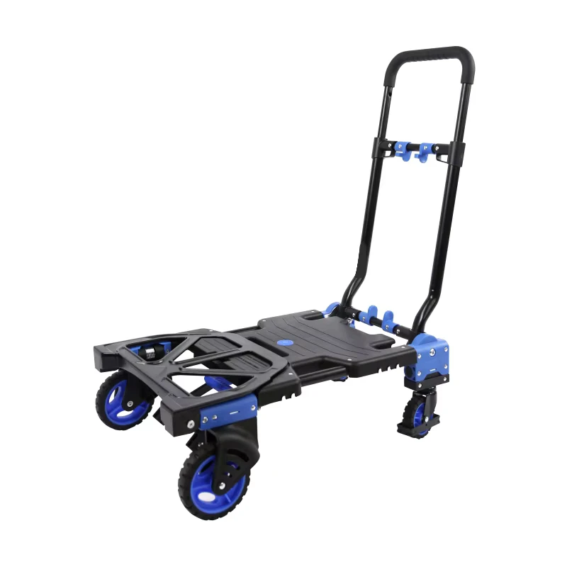 Portable 2 in 1 Trolley Plastic 150KG Hand Trolley Transformable and Dual purpose Platform