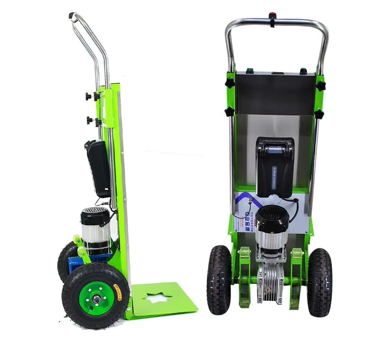Portable 400kg Heavy Duty Cargo Hand Truck Aluminium Electric Dolly Stairs with Roll Container Stair Climbing Hand Trolley