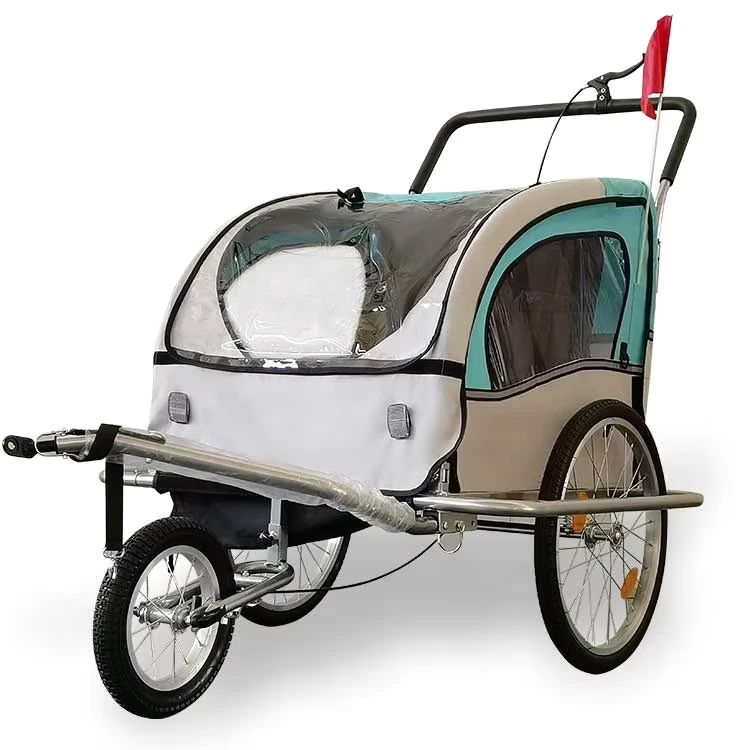 Portable Adjustable Folding Bike Pet Trailer Shock Absorbing Wheels Universal Bicycle Coupler Storage Tool Hand Carts Trolleys