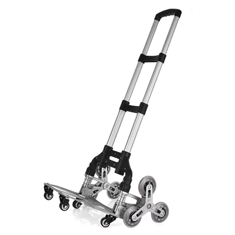 Portable Aluminum Alloy Luggage Trolley with Adjustable Handle Customizable FHT75-6S Stair Climbing Cart Platform Structure