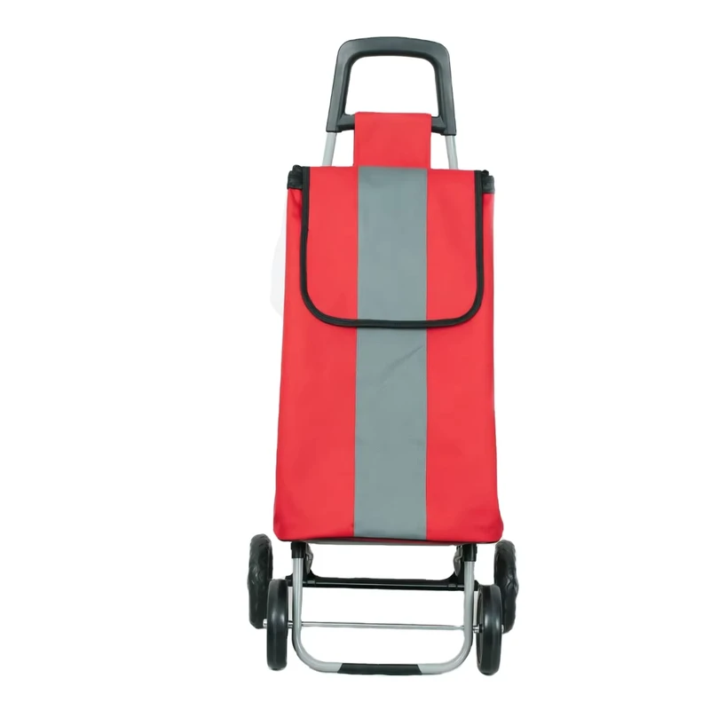 Portable Aluminum Grocery Shopping Cart with Large Capacity and Wheels