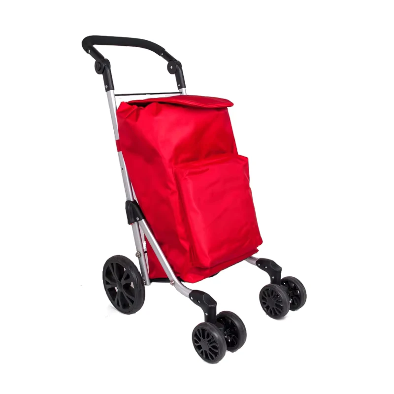 Portable Aluminum Shopping Trolley 4 Wheel Shopping Trolleys Carts