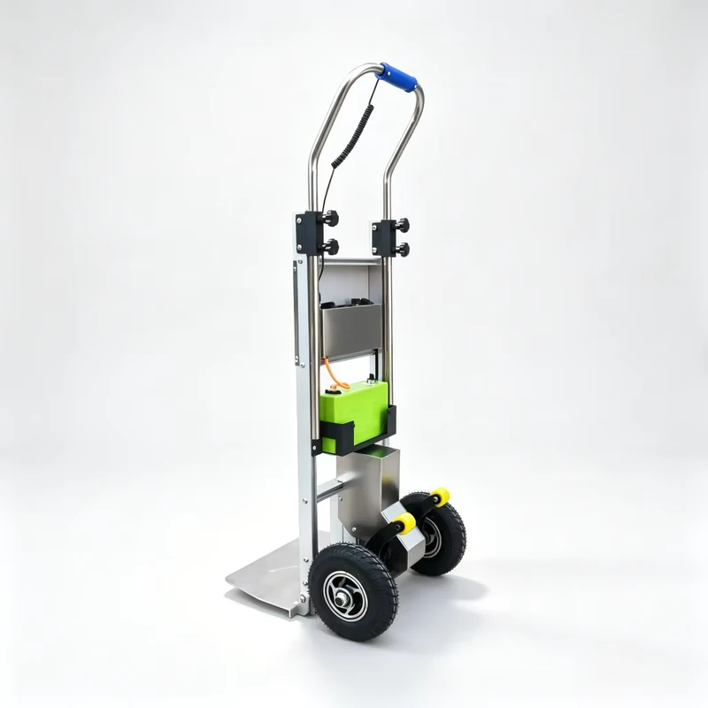 Portable Battery Operated Stair Climbing Platform Trolley 440lbs Aluminum Hand Truck Shopping
