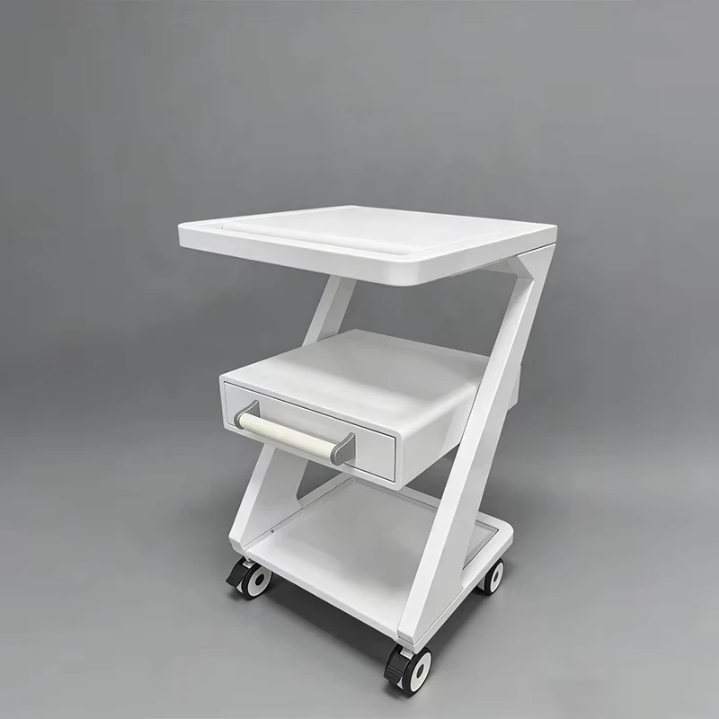 Portable Beauty Cart Trolley Rolling Wheels Storage Drawers for Nail Art Makeup Studio