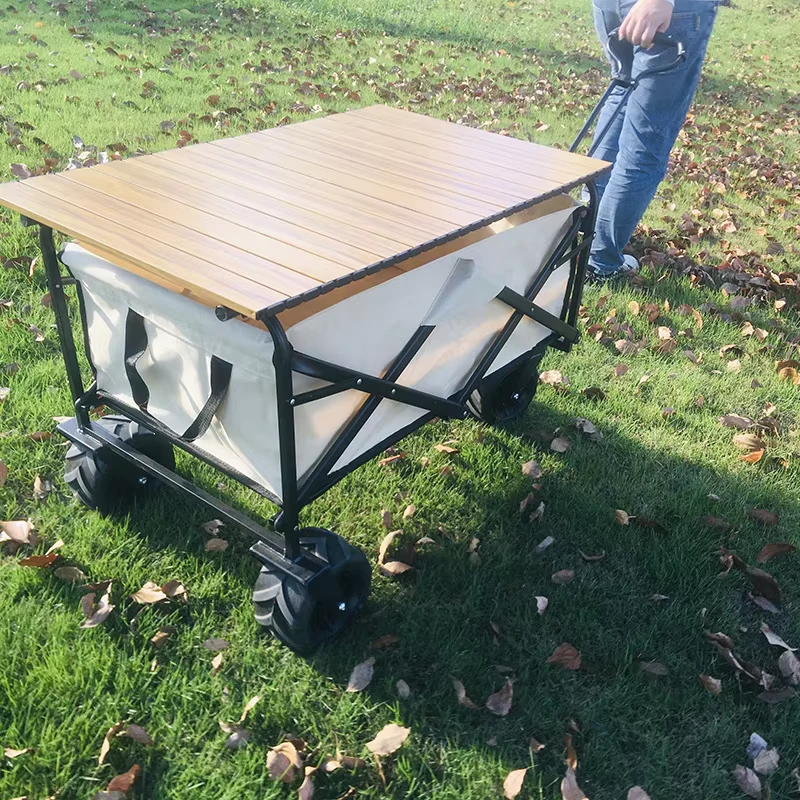 Portable Camping Collapsible Cart Camping Folding Outdoor Wagon