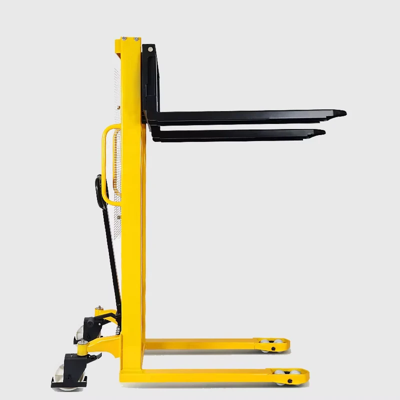 Portable Certified 2 Ton 3m 6200 Manual Forklift Stacker Hydraulic Forklift Stacker with Adjustable Forks