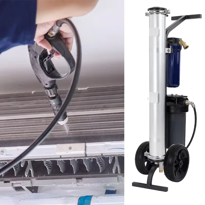 Portable DI RO Water Filter System with Tank Cart Window Cleaning Filtration