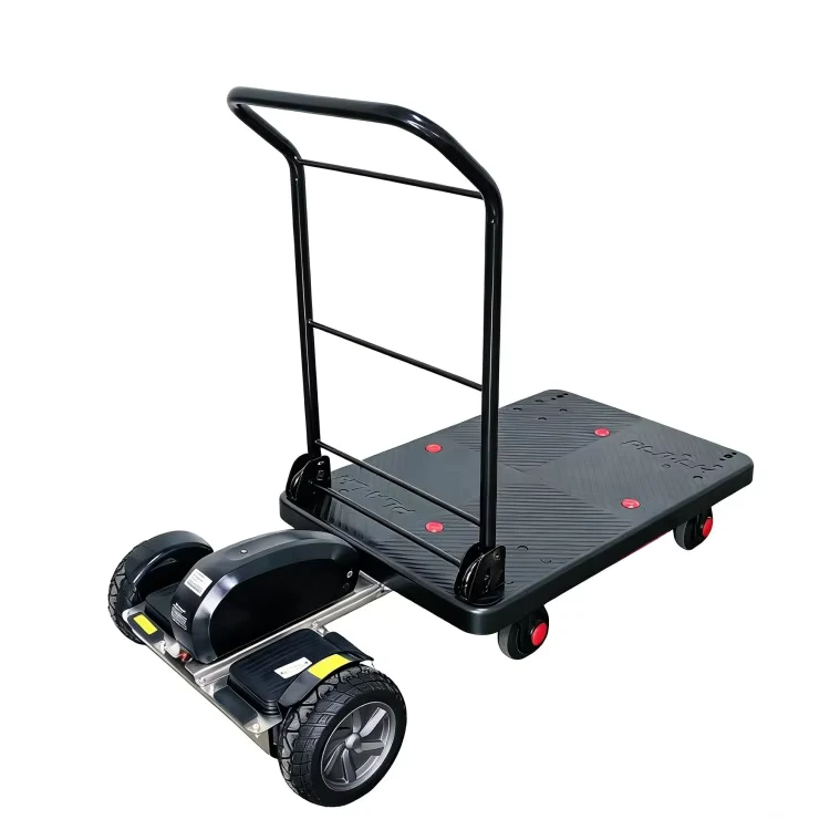 Portable Electric Balance Flatbed Cart for Material Handling Equipment with 4/6 Wheels