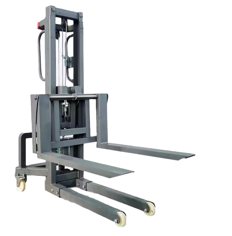 Portable Electric Forklift Stacker Lead Acid Battery 1.6M Lifting Height Load Capacity 300KG With Polyurethane Tire