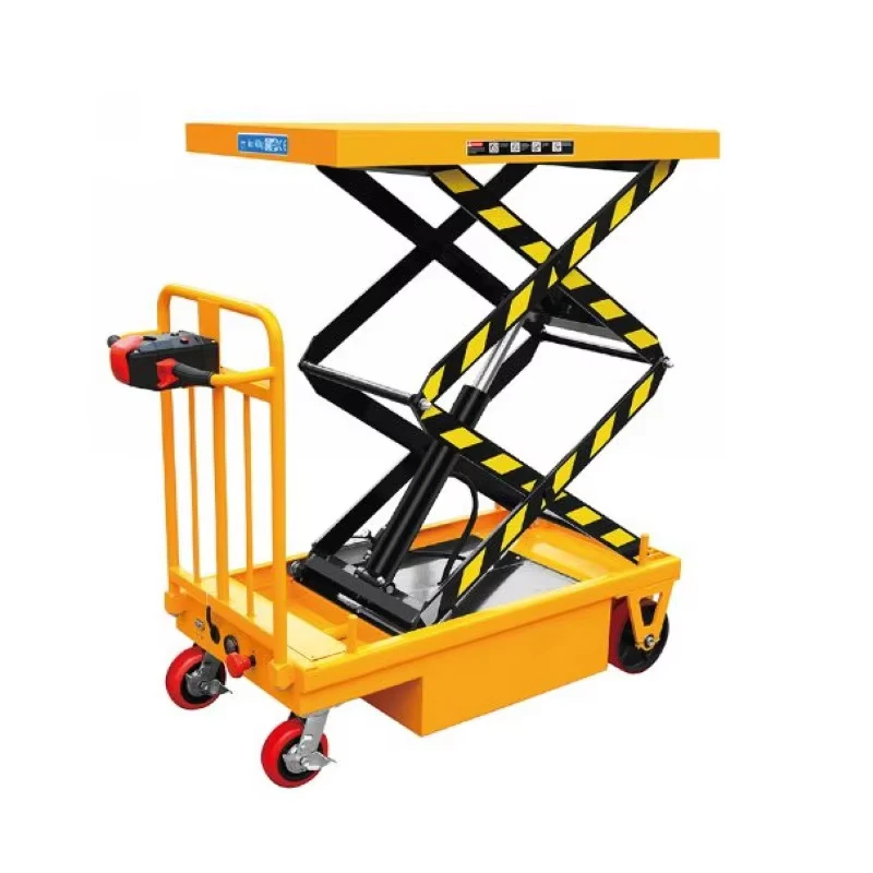 Portable Electric Hydraulic Scissor Lift Table Trolley Small Hydraulic Lift with Four Wheel Foldable Platform OEM Customizable