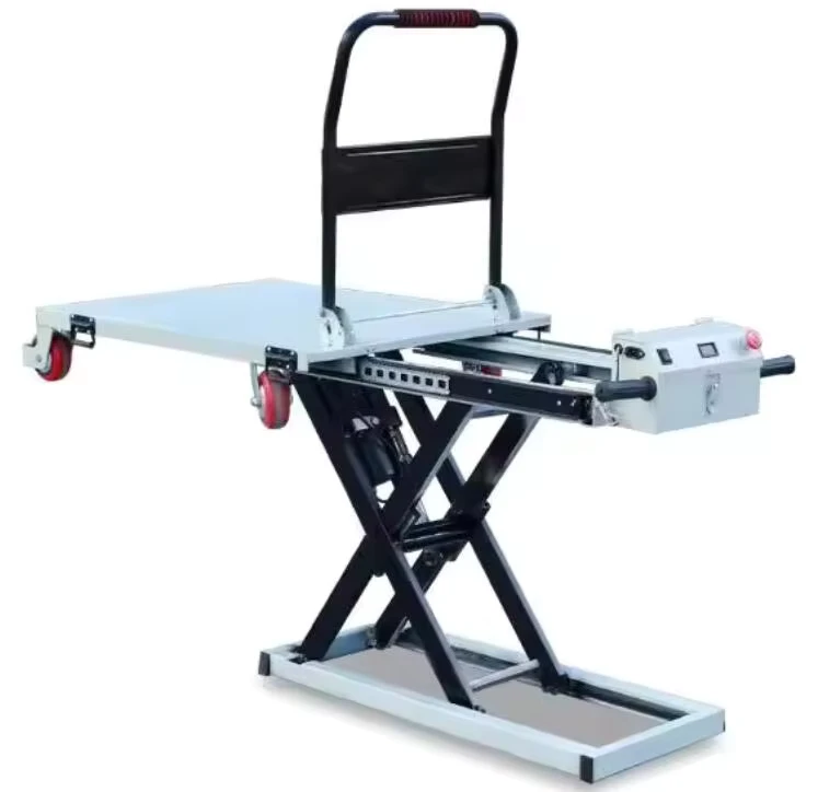 Portable Electric Powered Self Loading Hand Carts & Trolleys 200kg 300kg Self Loading Hand Cart Flatbed Handcart