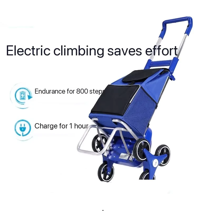 Portable Electric Stair Climber Cart for Home Use Shopping Groceries Foldable Small Hand Pull Trolley