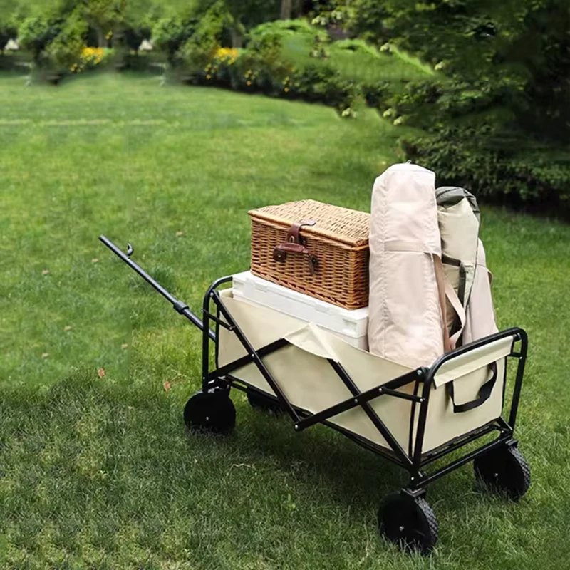 Portable Folding Hand Cart Camping Hand Cart Camping Cart for Garden Shprts Festival Party