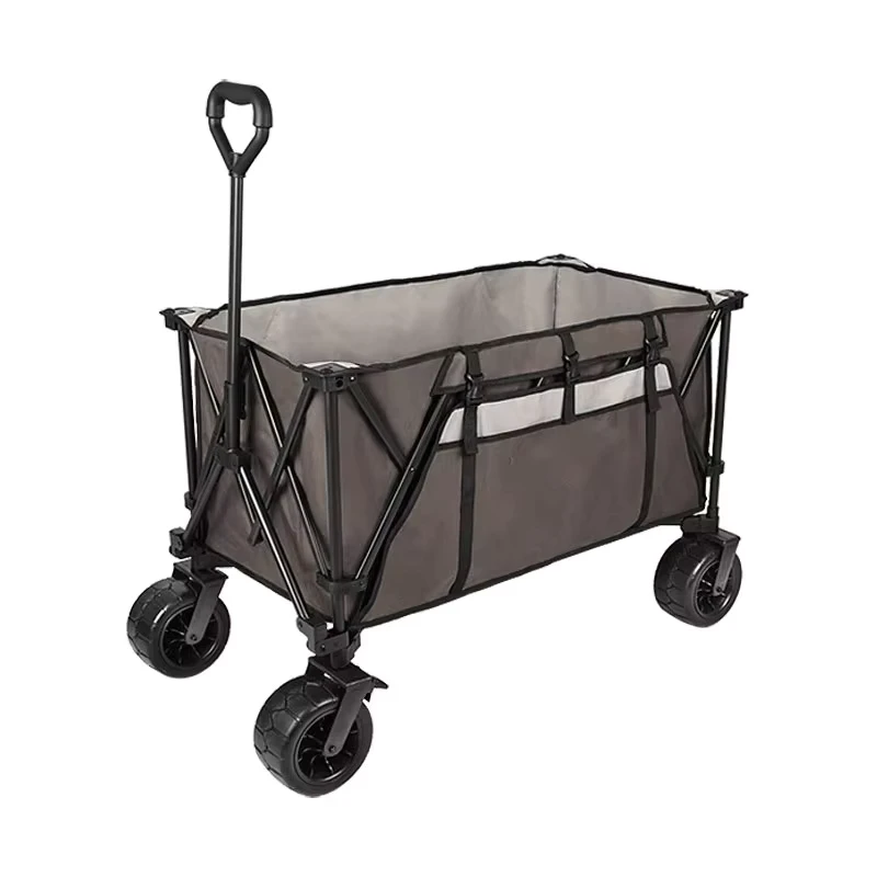 Portable Folding Trolley Cart for Outdoor Beach & Garden Camping OEM Customizable Foldable Utility Wagon with Platform Structure